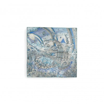 HERMES SCARF LES FOLIES DU FAUBOURG 90 H004147S 05 (88.5*88.5cm)