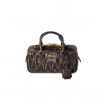 MIU MIU ARCADIE MATELASSÉ LEATHER TOTE BAG  (22*10.5*7.5cm)