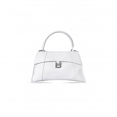 BALENCIAGA WOMEN'S HOURGLASS SOFT BAG LARGE IN WHITE 8106332ABF61000 (39.8*24.8*14.9cm) BALENCIAGA WOMEN'S HOURGLASS SOFT BAG LARGE IN WHITE 8106332ABF61000 (39.8*24.8*14.9cm)