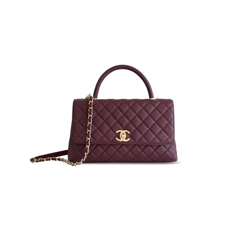 CHANEL GRAINED CALFSKIN COCO HANDLE FLAP A92991 (29*18*12cm)