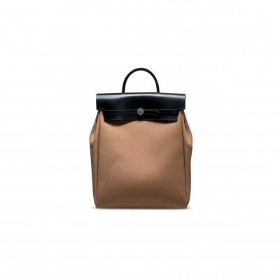 HERMÈS HERBAG A DOS ZIP BACKPACK CANVAS AND LEATHER 302504 (38*29*11cm) HERMÈS HERBAG A DOS ZIP BACKPACK CANVAS AND LEATHER 302504 (38*29*11cm)