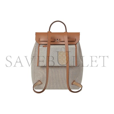 HERMÈS HERBAG A DOS ZIP BACKPACK CANVAS AND LEATHER H077782CKAB (38*29*11cm) HERMÈS HERBAG A DOS ZIP BACKPACK CANVAS AND LEATHER H077782CKAB (38*29*11cm)