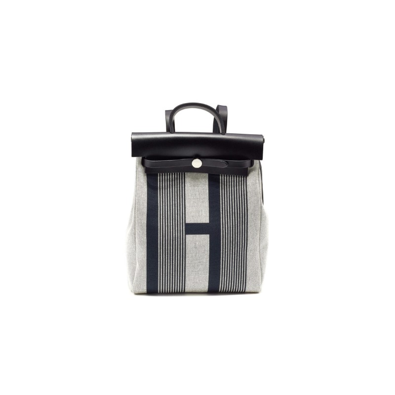 HERMÈS HERBAG A DOS ZIP BACKPACK CANVAS AND LEATHER H080303CKA0 (38*29*11cm)