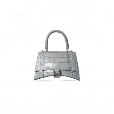 BALENCIAGA WOMEN'S HOURGLASS HANDBAG SMALL IN DARK GRAY 5935461LRGM5011 (22.9*15*9.9cm) BALENCIAGA WOMEN'S HOURGLASS HANDBAG SMALL IN DARK GRAY 5935461LRGM5011 (22.9*15*9.9cm)