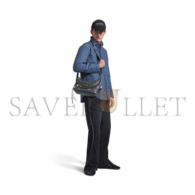 BALENCIAGA MEN'S LE CITY MOTO SMALL WITH CHARMS IN VOLCANIC ROCK 8461882AB6Z1251 (27.9*19*13.9cm) BALENCIAGA MEN'S LE CITY MOTO SMALL WITH CHARMS IN VOLCANIC ROCK 8461882AB6Z1251 (27.9*19*13.9cm)