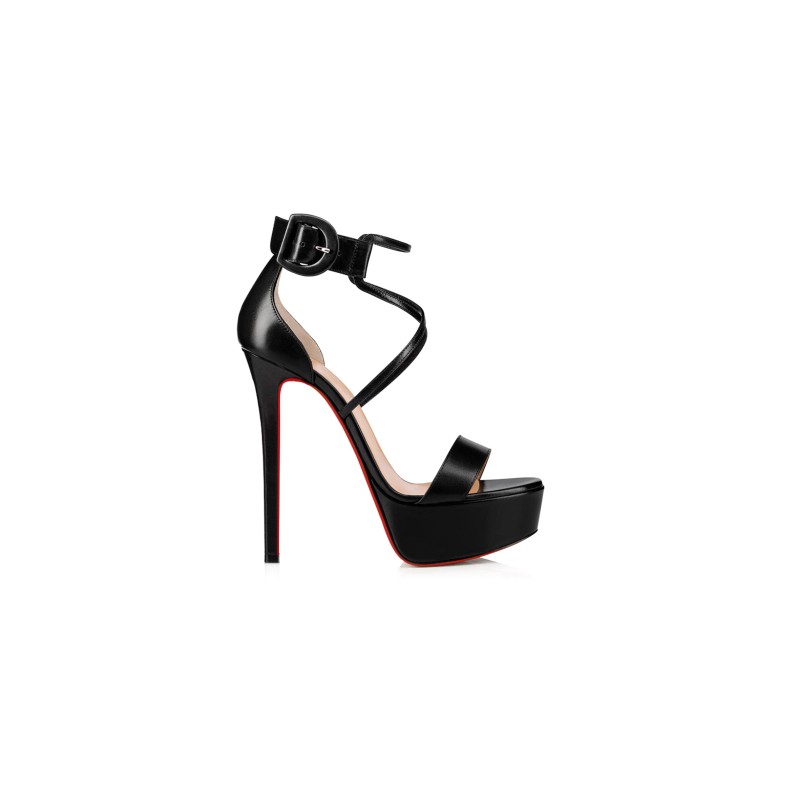 CHRISTIAN LOUBOUTIN CHOCA 150 BLACK PLATFORM HEELS 1190566BK01