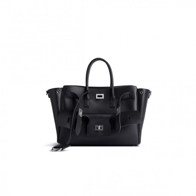 BALENCIAGA WOMEN'S BEL AIR CARRY ALL BAG SMALL IN BLACK 8356892ABAW1000 (30*20*12cm) BALENCIAGA WOMEN'S BEL AIR CARRY ALL BAG SMALL IN BLACK 8356892ABAW1000 (30*20*12cm)