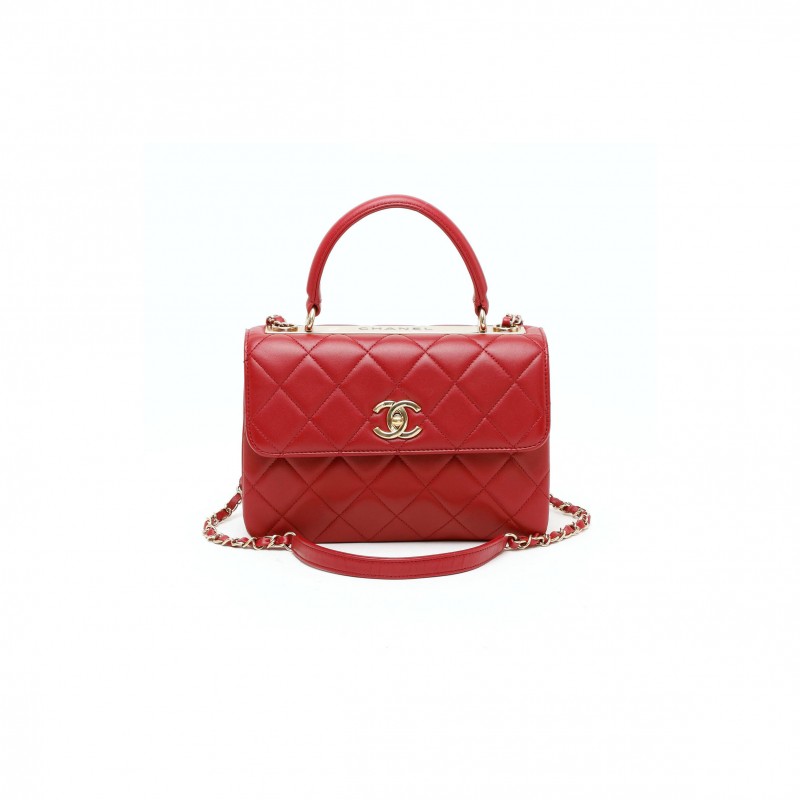 CHANEL TRENDY MEDIUM TOP HANDLE BAG AS92236 (25*17*7cm)