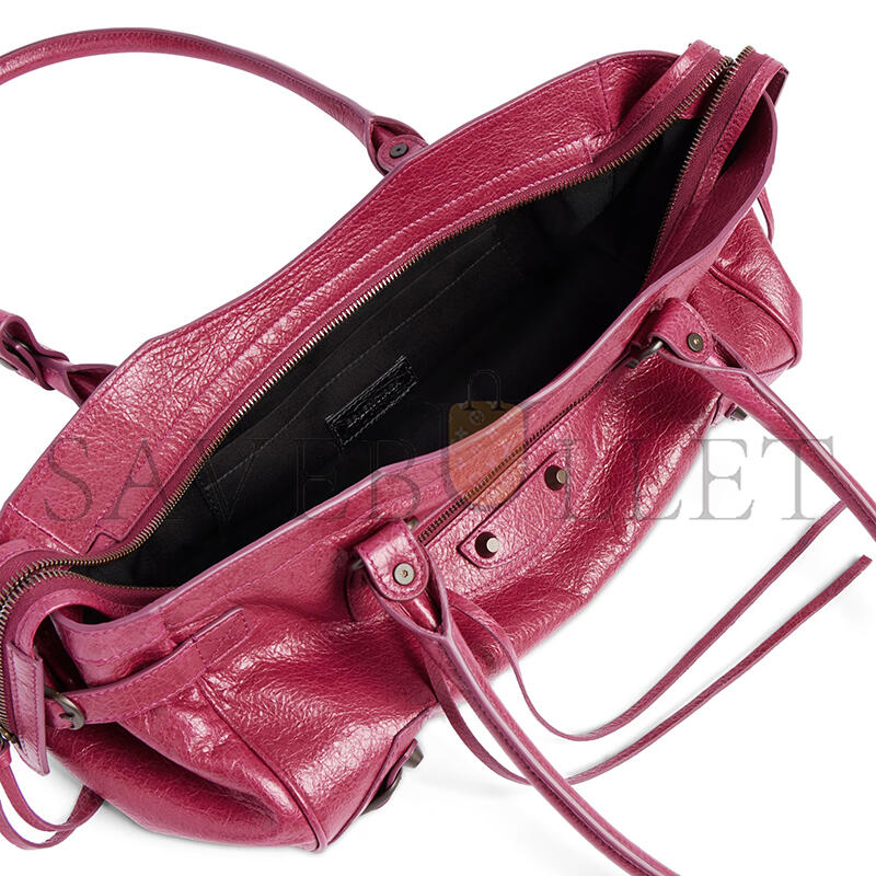 BALENCIAGA WOMEN'S LE CITY BAG EAST-WEST IN FRAMBOISE 8457042ABEK5729 (40*18*15cm)