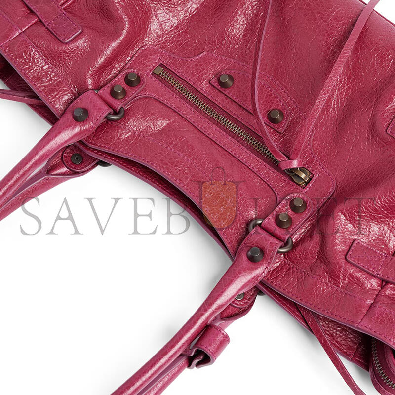 BALENCIAGA WOMEN'S LE CITY BAG EAST-WEST IN FRAMBOISE 8457042ABEK5729 (40*18*15cm)
