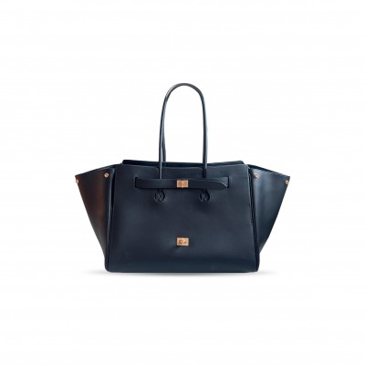 BALENCIAGA WOMEN'S BEL AIR MEDIUM IN BLACK 835613AB7D2000 (37*29*16cm)