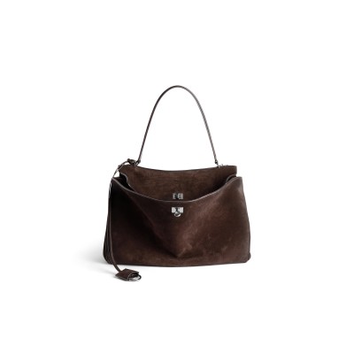 BALENCIAGA RODEO HANDBAG LARGE IN LIGHT ESPRESSO 7897442AB4G2308 (39.8*29.9*12.9cm)