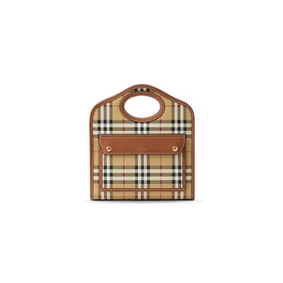 BURBERRY MINI POCKET TOTE BAG 80661661 (26.5*23*6cm)