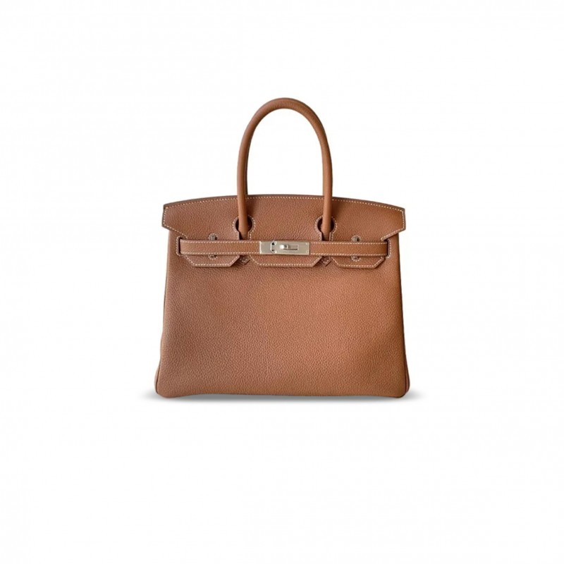 HERMES MASTER BIRKIN 30 TOGO BROWN PALLADIUM HARDWARE H030520CK37 (30*22*16cm)