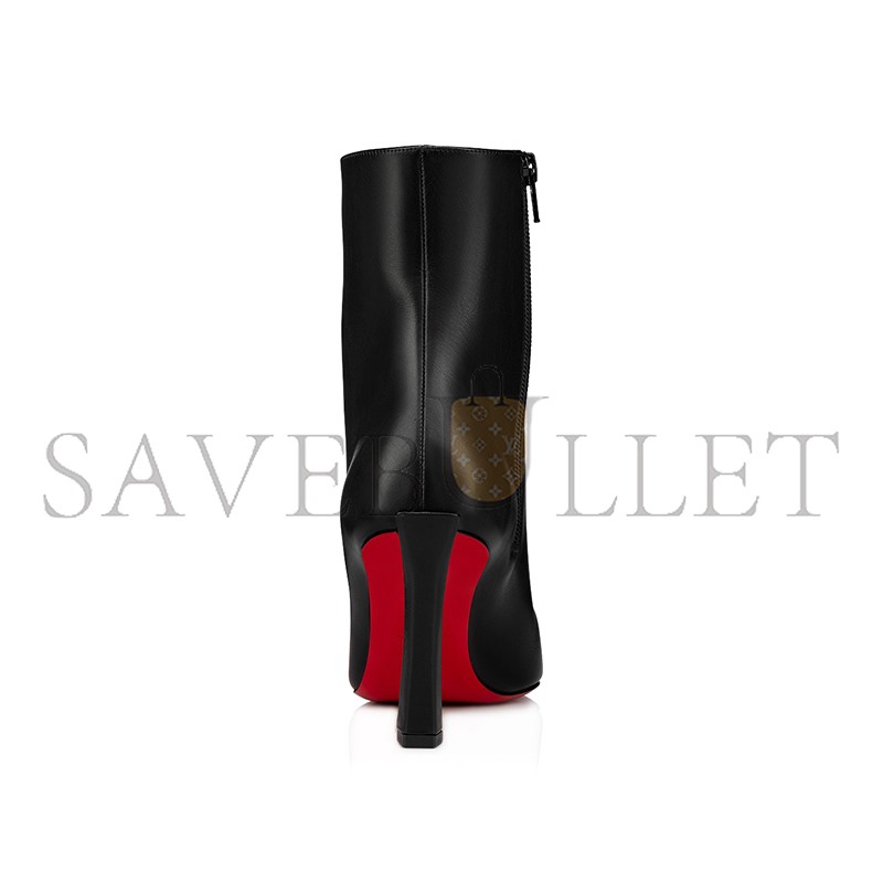CHRISTIAN LOUBOUTIN CONDORA BOOTY85 MM LOW BOOTS - CALF LEATHER - BLACK 1230284BK01 CHRISTIAN LOUBOUTIN CONDORA BOOTY85 MM LOW BOOTS - CALF LEATHER - BLACK 1230284BK01