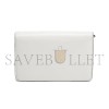 PRADA LOGO LEATHER WALLET ON CHAIN IN WHITE 1BD307 (19*10.5*3.5cm) 
