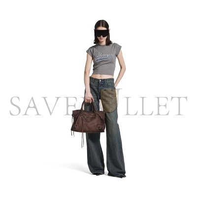 BALENCIAGA WOMEN'S LE CITY BAG MEDIUM IN LIGHT ESPRESSO 8230582AB7D2308 (38.5*24*13.5cm)