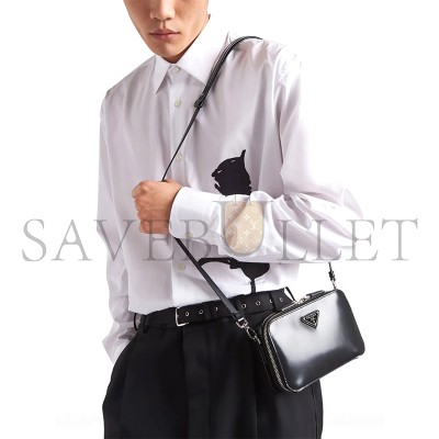 PRADA BANDOLIERA PATENT LEATHER BAG 2VH070 (19*12.5*5.5cm) PRADA BANDOLIERA PATENT LEATHER BAG 2VH070 (19*12.5*5.5cm)