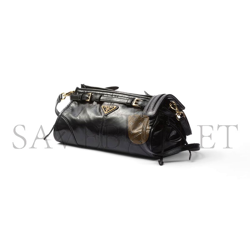 PRADA BONNIE SMALL LEATHER SHOULDER BAG 1BH215 (26*14*12cm)