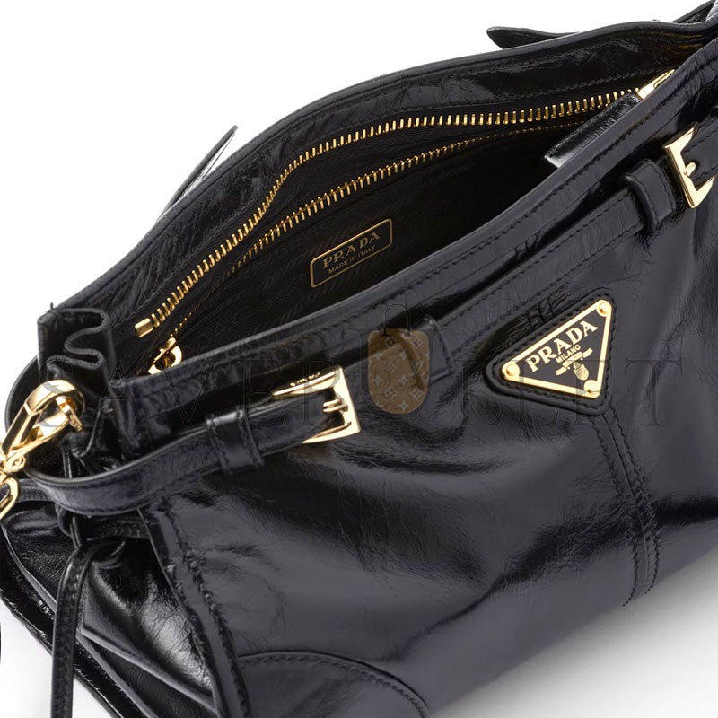 PRADA BONNIE SMALL LEATHER SHOULDER BAG 1BH215 (26*14*12cm)