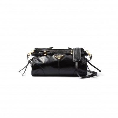 PRADA BONNIE SMALL LEATHER SHOULDER BAG 1BH215 (26*14*12cm)