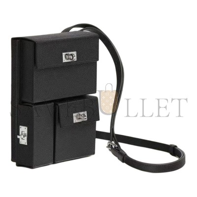HERMÈS MASTER KELLY MULTIPOCKET TO GO POUCH IN BLACK EPSOM CALFSKIN H085433CK89 (17.5*12*5cm)