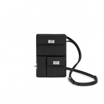 HERMÈS MASTER KELLY MULTIPOCKET TO GO POUCH IN BLACK EPSOM CALFSKIN H085433CK89 (17.5*12*5cm)