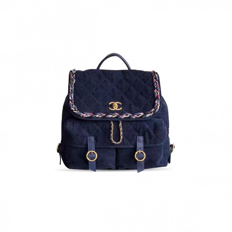 CHANEL DENIM SALZBURG BACKPACK 398151 (30*30*13cm)