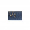 YSL CASSANDRE MATELASSÉ ENVELOPE CHAIN WALLET IN GRAIN DE POUDRE EMBOSSED LEATHER 393953BOW014117 (19*12.5*3.5cm)