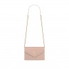 YSL CASSANDRE MATELASSÉ ENVELOPE CHAIN WALLET IN GRAIN DE POUDRE EMBOSSED LEATHER 742920BOW016920 (19*12.5*3.5cm)