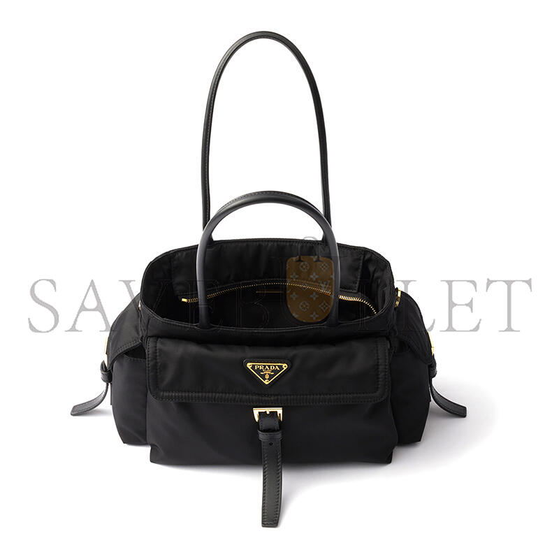 PRADA EXPLORE MEDIUM RE-NYLON AND LEATHER TOTE BAG 1BG596 (31*17*11cm) PRADA EXPLORE MEDIUM RE-NYLON AND LEATHER TOTE BAG 1BG596 (31*17*11cm)