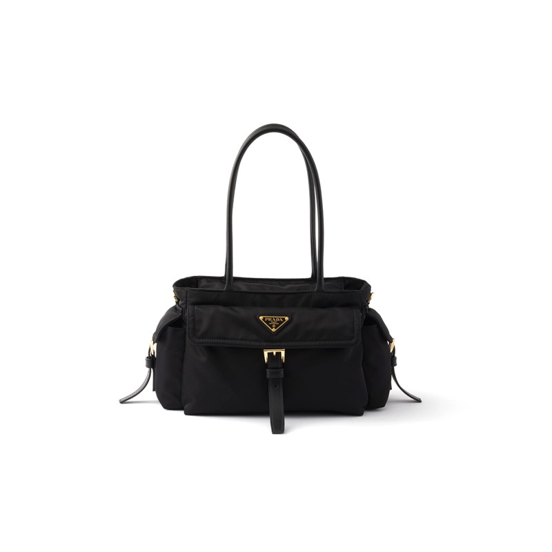 PRADA EXPLORE MEDIUM RE-NYLON AND LEATHER TOTE BAG 1BG596 (31*17*11cm) PRADA EXPLORE MEDIUM RE-NYLON AND LEATHER TOTE BAG 1BG596 (31*17*11cm)