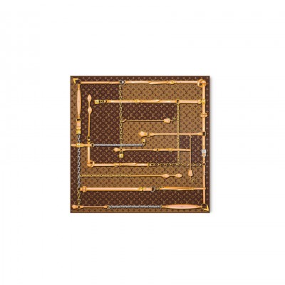 LOUIS VUITTON SCARF MONOGRAM CONFIDENTIAL SQUARE 90 M78666 (90*90cm)