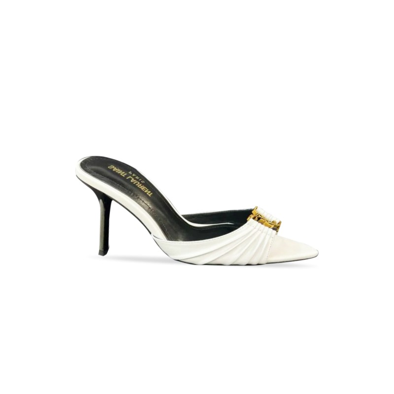 YSL BABYLONE SMOOTH LEATHER MULES 799606AAC4K2000