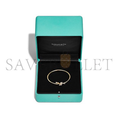 TIFFANY WIRE BANGLE IN YELLOW GOLD WITH DIAMONDS 69526012 TIFFANY WIRE BANGLE IN YELLOW GOLD WITH DIAMONDS 69526012