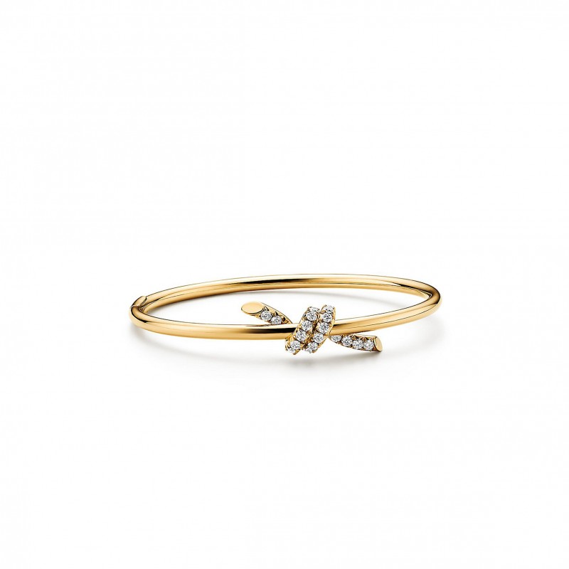 TIFFANY WIRE BANGLE IN YELLOW GOLD WITH DIAMONDS 69526012 TIFFANY WIRE BANGLE IN YELLOW GOLD WITH DIAMONDS 69526012