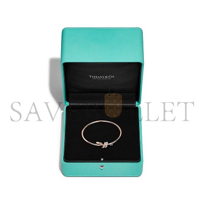 TIFFANY WIRE BANGLE IN ROSE GOLD WITH DIAMONDS 69345034 TIFFANY WIRE BANGLE IN ROSE GOLD WITH DIAMONDS 69345034