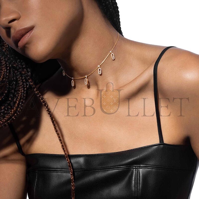 MESSIKA COLLIER CHOKER PAMPILLE PAVÉ MOVE UNO 12150-YG MESSIKA COLLIER CHOKER PAMPILLE PAVÉ MOVE UNO 12150-YG