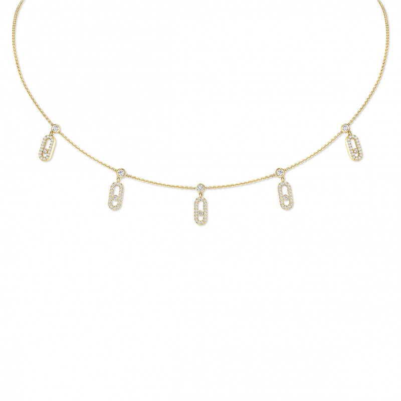 MESSIKA COLLIER CHOKER PAMPILLE PAVÉ MOVE UNO 12150-YG MESSIKA COLLIER CHOKER PAMPILLE PAVÉ MOVE UNO 12150-YG