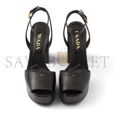 PRADA NAPPA LEATHER PLATFORM SANDALS 1XP48B PRADA NAPPA LEATHER PLATFORM SANDALS 1XP48B