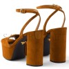 PRADA SUEDE PLATFORM SANDALS 1XP48B