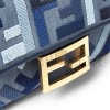 FENDI BAGUETTE MINI BLUE CANVAS BAG WITH FF EMBROIDERY 8BS017AV11F1LAZ (19.5*11*5cm) FENDI BAGUETTE MINI BLUE CANVAS BAG WITH FF EMBROIDERY 8BS017AV11F1LAZ (19.5*11*5cm)