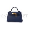 HERMÈS MASTER KELLY MINI II BLUE SAPPHIRE EPSOM (19*12*5.5cm)