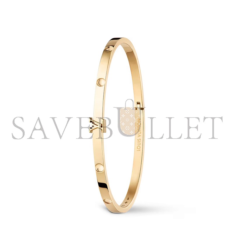 LOUIS VUITTON EMPREINTE SMALL BANGLE, YELLOW GOLD Q05319