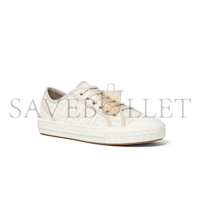 FENDI DOMINO WHITE FABRIC LOW-TOPS 7E1553AK1PF1GQF FENDI DOMINO WHITE FABRIC LOW-TOPS 7E1553AK1PF1GQF