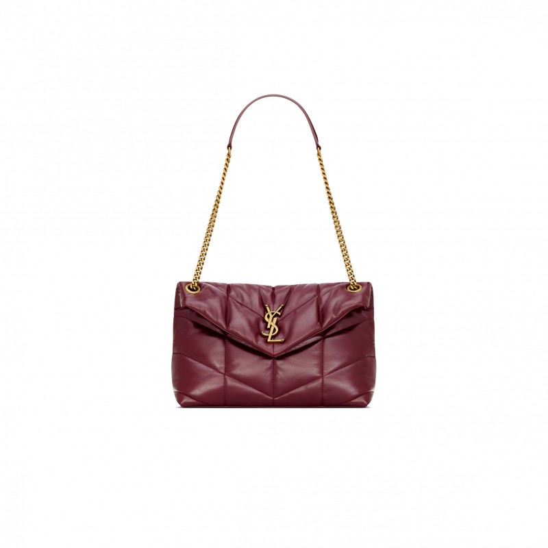 YSL PUFFER SMALL IN SHINY LEATHER 577476AAFE16593 (29*17*11cm) YSL PUFFER SMALL IN SHINY LEATHER 577476AAFE16593 (29*17*11cm)