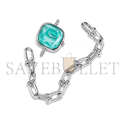 TIFFANY HARDWEAR WATCH IN STERLING SILVER AND STEEL WITH DIAMONDS 73331277