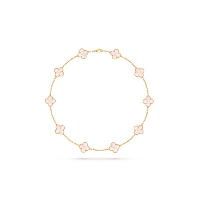 VAN CLEEF ARPELS VINTAGE ALHAMBRA NECKLACE, 10 MOTIFS VCARA42800