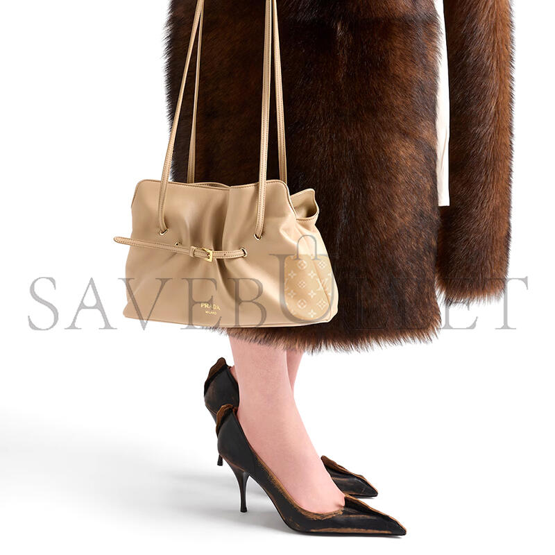 PRADA DADA SMALL NAPPA LEATHER BAG 1BG586 (25*18.5*11.5cm)