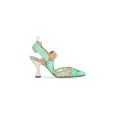 FENDI COLIBRI HIGH-HEELED SLINGBACKS 8J8143AN7HF1KNX